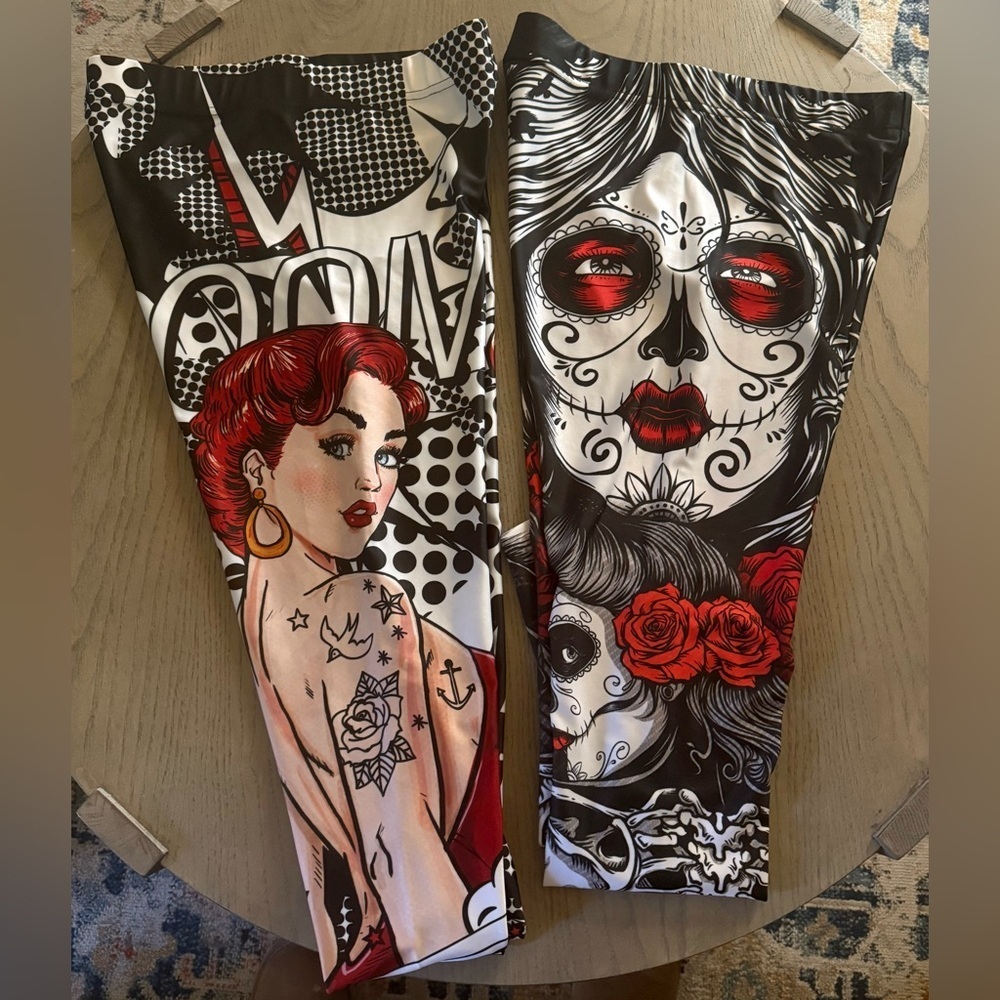 Graphic Art Leggings Bundle – Size Large (2-Pack) - Picture 2 of 6